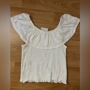 Royality New White puckered Blouse